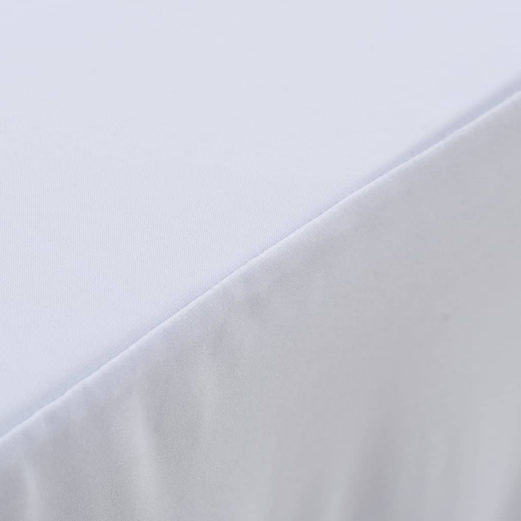  Naťahovacie obrusy na stôl so závesom 2 ks biele 183x76x74 cm