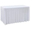 vidaXL 2 tk venivad lauakatted, 243 x 76 x 74 cm, valge