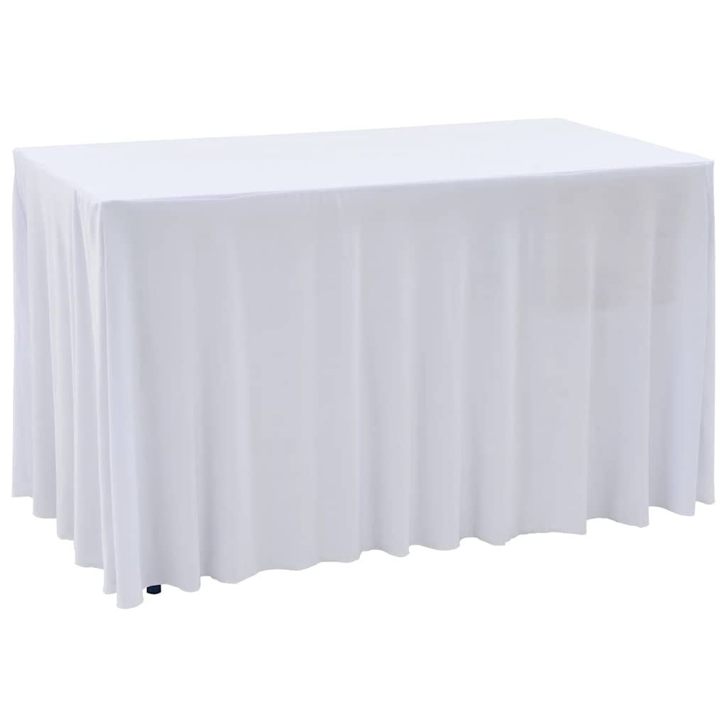 vidaXL Rautové sukně s řasením 2 ks bílé 243 x 76 x 74 cm