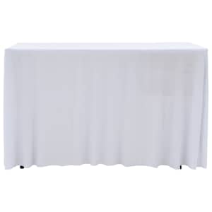 Rautové sukně s řasením 2 ks bílé 243 x 76 x 74 cm - obrázek 2