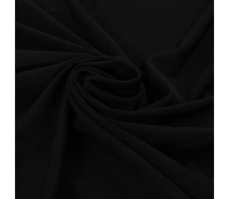 vidaXL Elastisk bordduk med skjørt 2 stk 120x74 cm svart