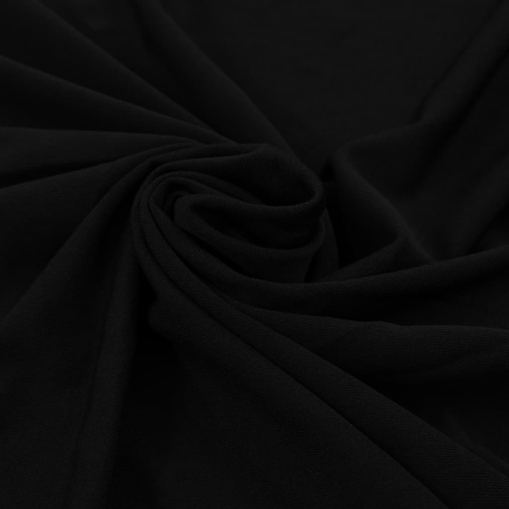 vidaXL Copertura Elastica per Tavolo con Gonna 2 pz 150x74 cm Nero