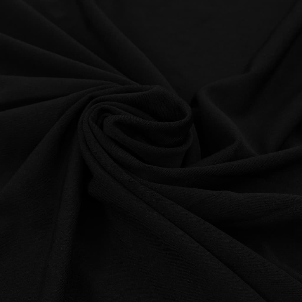 vidaXL 2 pcs Stretch Table Covers with Skirt 180x74 cm Black