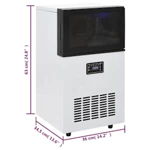 Výrobník ledových kostek černý 45 kg / 24 h - obrázek 10