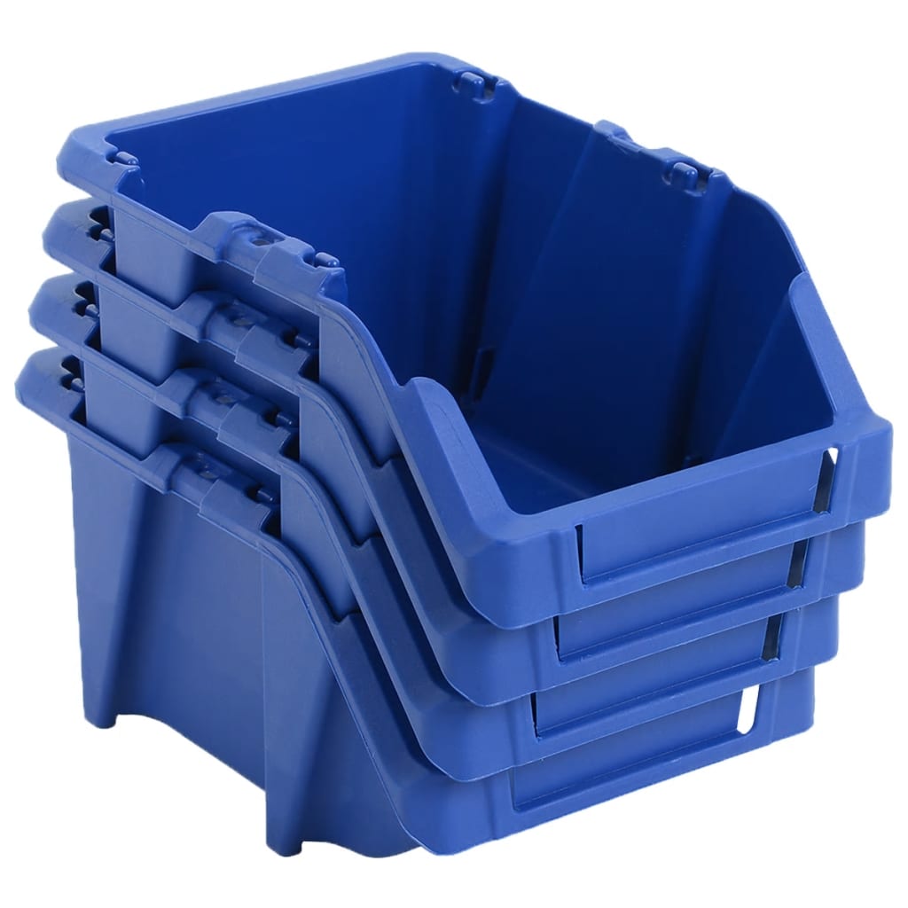 

vidaXL Opbergbakken stapelbaar 200x300x130 mm blauw 50 st
