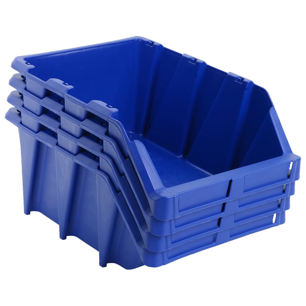 vidaXL Stohovateľné úložné boxy 15 ks, 310x490x195 mm, modré