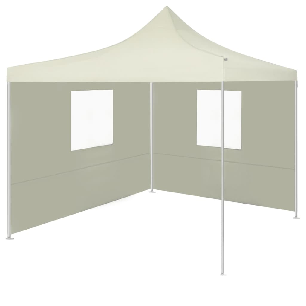 #3 - vidaXL foldbart telt med 2 vægge 3 x 3 m cremefarvet