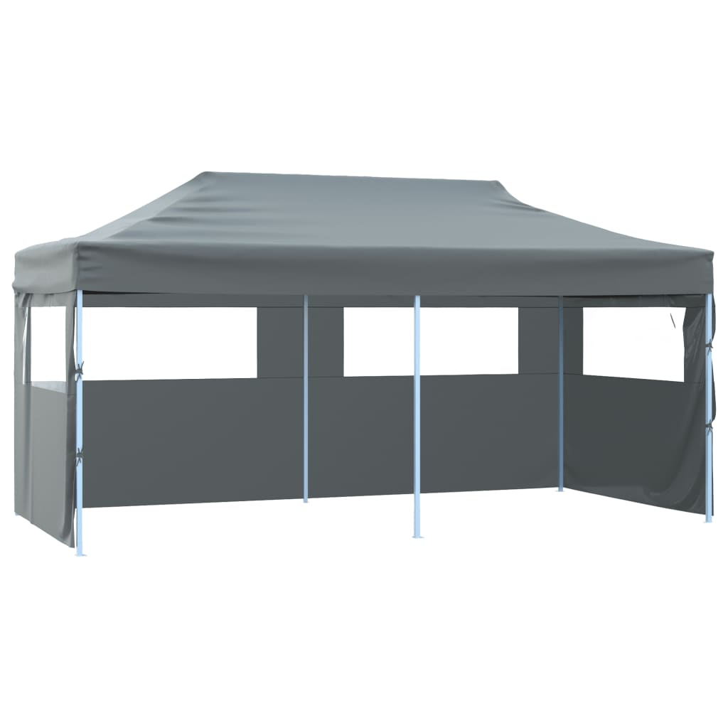 Tenda Pieghevole Pop-Up con Pareti Laterali 3x6 m Antracite