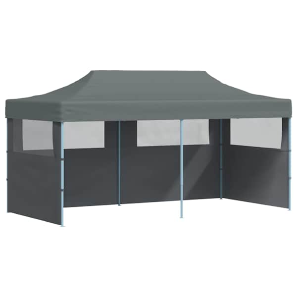 vidaXL kokkupandav pop-up peotelk k&uuml;lgseintega, 3 x 6 m antratsiithall