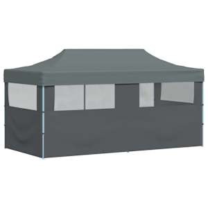 Skládací nůžkový party stan s bočními stěnami 3x6 m antracitový - obrázek 7
