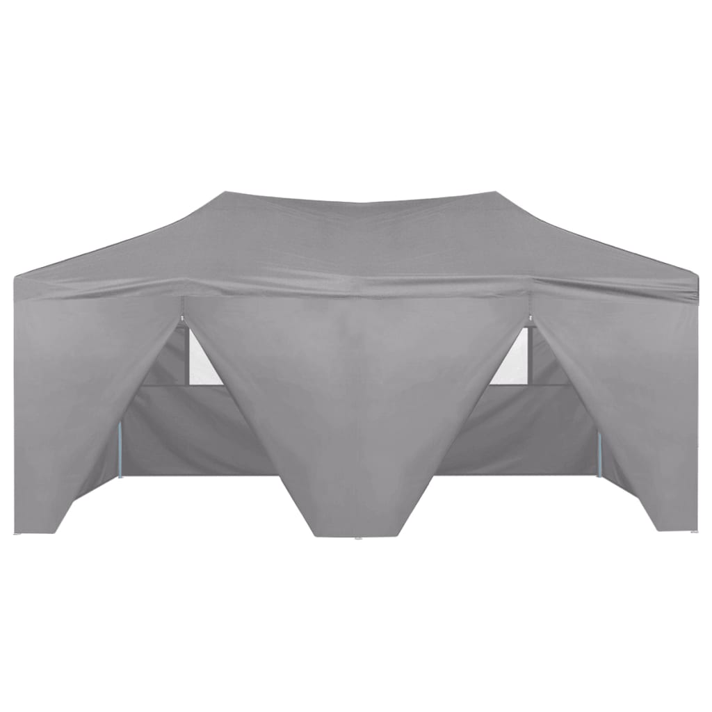 vidaXL Folding Pop-up Party Tent with Sidewalls 3x6 m Anthracite