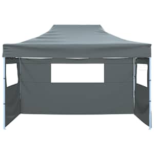 Skládací stan se 3 stěnami 431x291x315 cm antracitový - obrázek 2