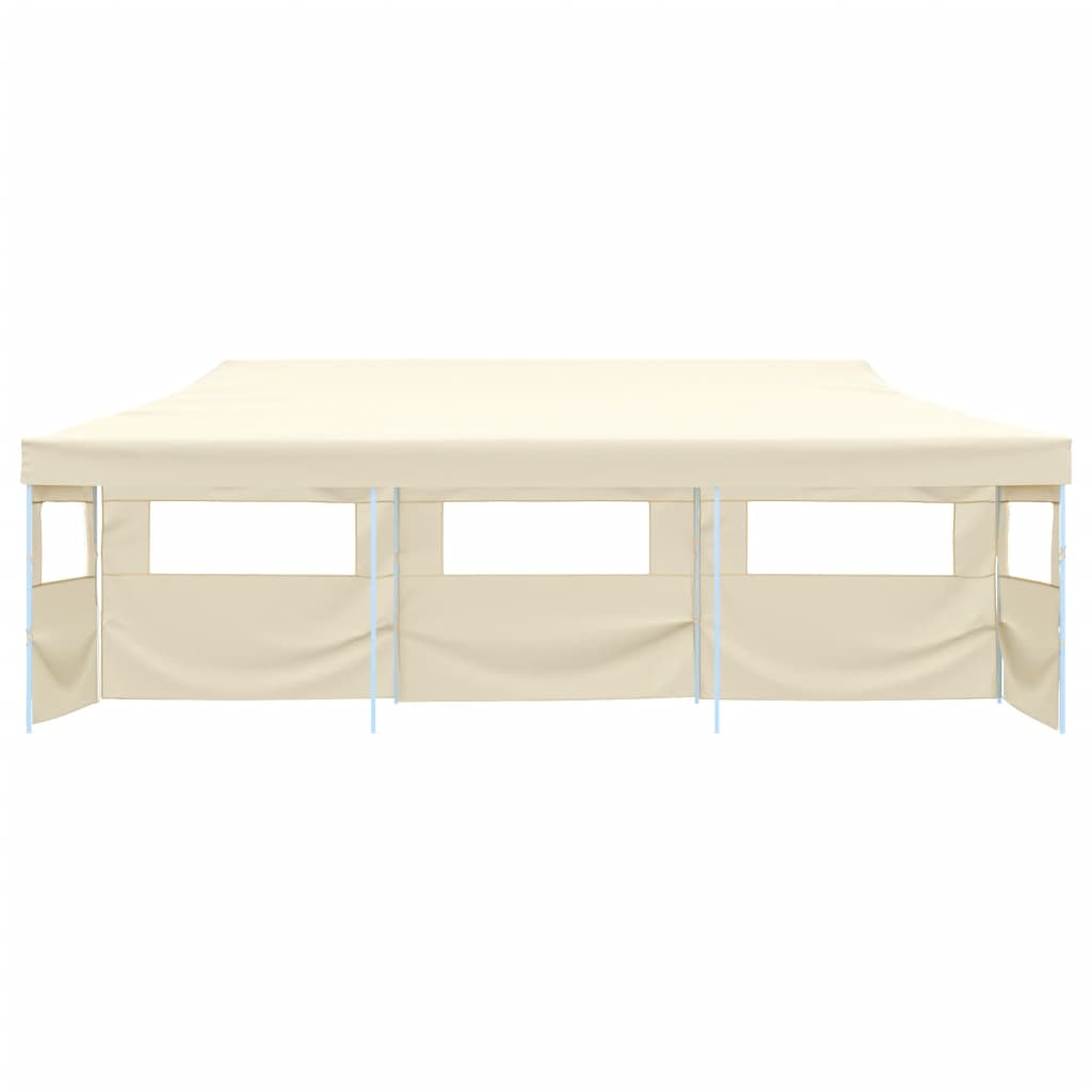 vidaXL Vouwtent pop-up met 5 zijwanden 3x9 m crème afbeelding