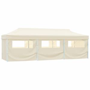 vidaXL kokkupandav pop-up peotelk 8 k&uuml;lgseinaga, 870x291x315 cm, kreemjas