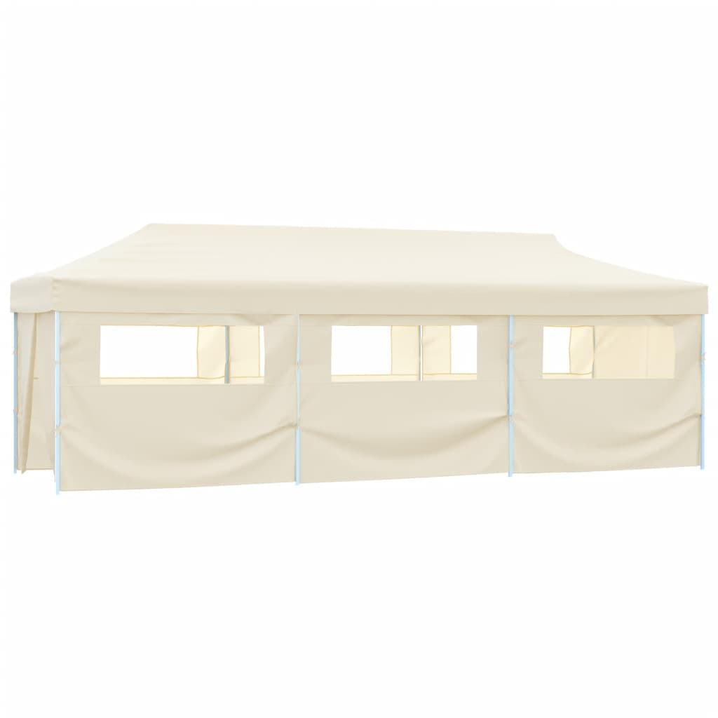 vidaXL Vouwtent pop-up met 8 zijwanden 3x9 m crème afbeelding