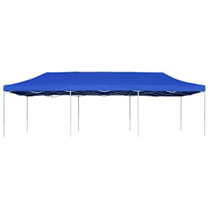 Skládací nůžkový party stan 3 x 9 m modrý - obrázek 3