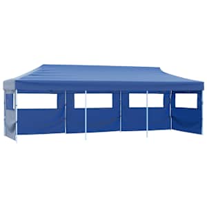 vidaXL kokkupandav pop-up peotelk 5 k&uuml;lgseinaga, 3 x 9 cm, sinine