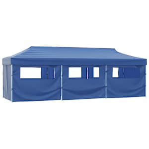 vidaXL kokkupandav pop-up peotelk 8 k&uuml;lgseinaga, 870x291x315 cm, sinine