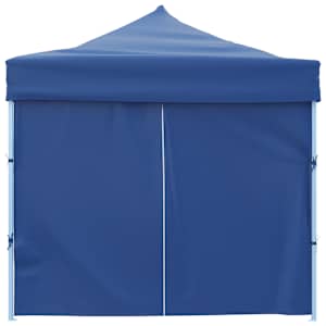 Skládací nůžkový party stan s 8 bočními stěnami 870x291x315 cm modrý - obrázek 6