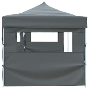 Skládací nůžkový stan s 5 bočními stěnami 870x291x315 cm antracitový - obrázek 3