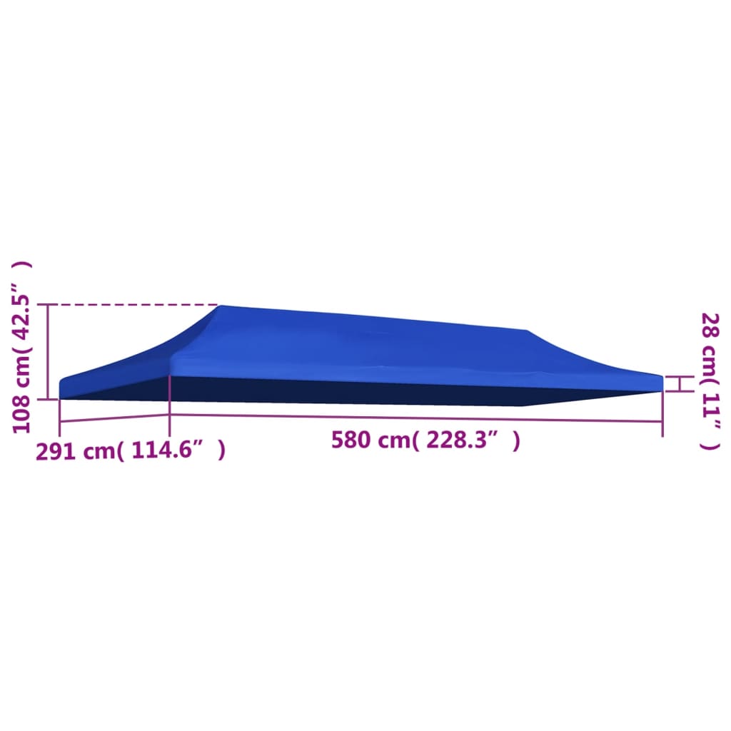 Kék tető partisátorhoz 3 x 6 m 