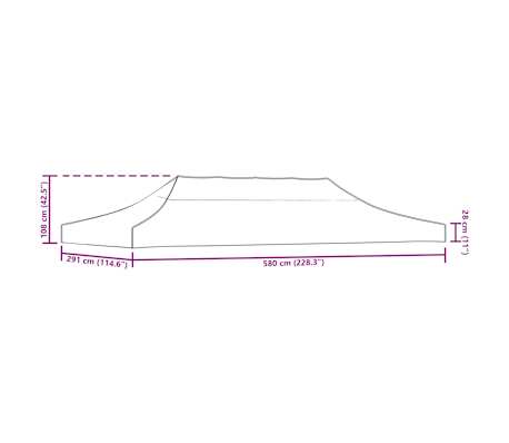 vidaXL Tetto Tendone Feste 3x6 m Antracite Copertura Tettoia Padiglione Gazebo