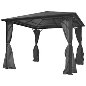 vidaXL p&auml;evavari kardinaga, antratsiithall, alumiinium, 300 x 300 cm