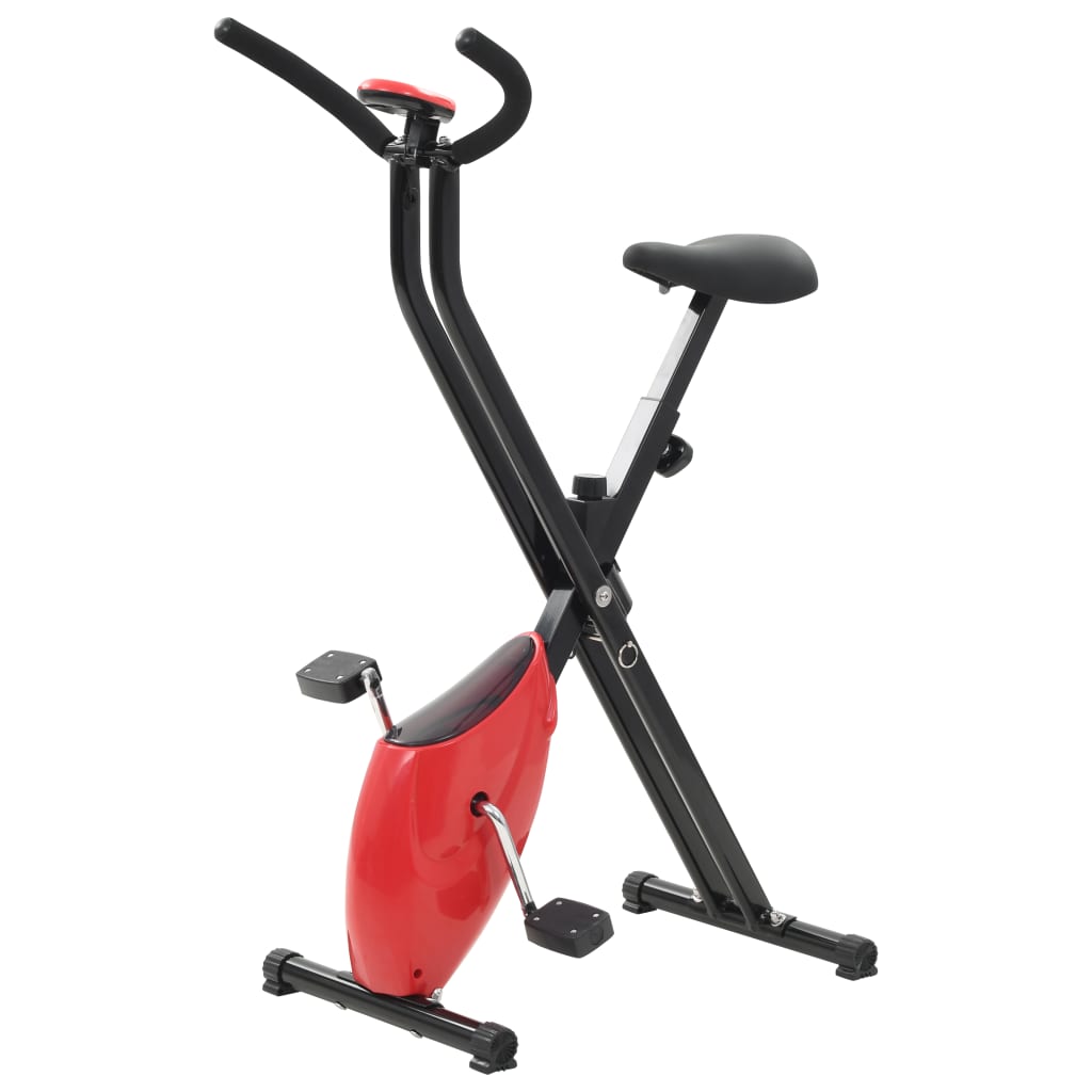 vidaXL Bicicletă fitness X-Bike cu curea de rezistență, roșu vidaxl.ro