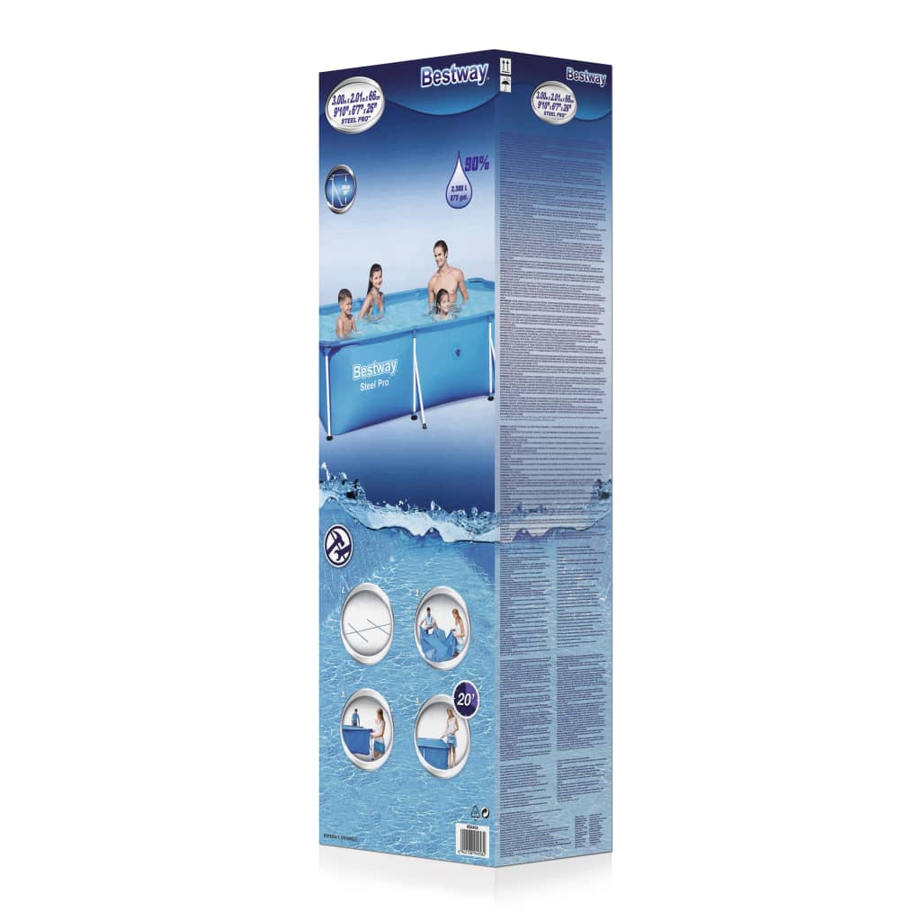 Bestway Pool med stålram Steel Pro 300x201x66 cm 56404