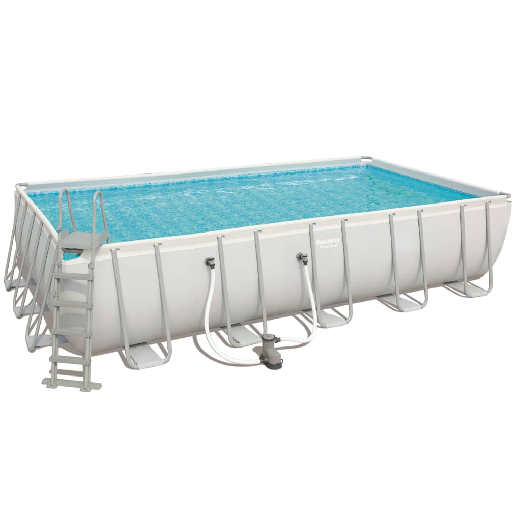 

Bestway Zwembadset Power Steel rechthoekig 671x366x132 cm 56470