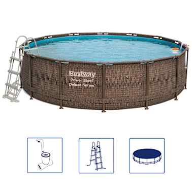 Shop Bestway Power Steel Deluxe Series pool rund 427 x 107 cm 56664