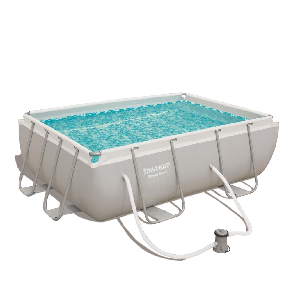VidaXL - Bestway Power Steel Zwembadset rechthoekig 56629