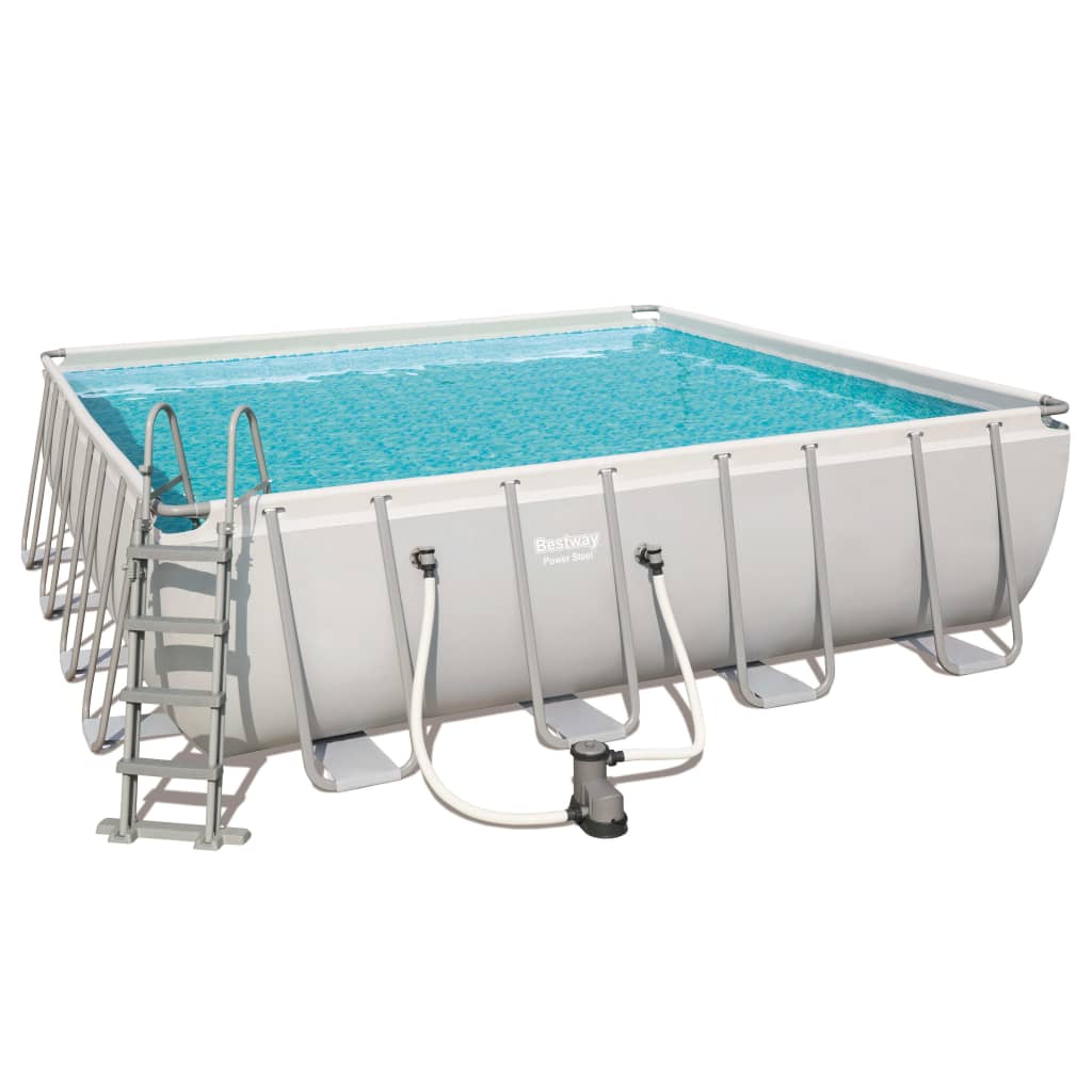 

Bestway Zwembadset Power Steel vierkant 488x488x122 cm 56626