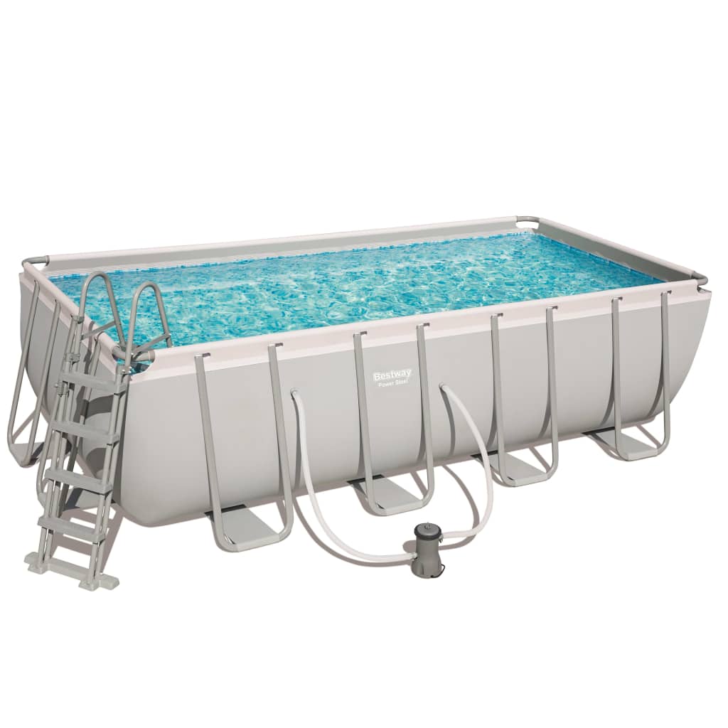 

Bestway Zwembadset Power Steel rechthoekig 488x244x122 cm 56670
