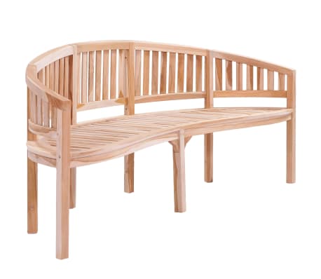 vidaXL Banana Bench 200 cm Solid Teak