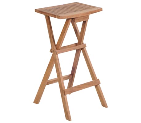 vidaXL Samfellanlegir &Uacute;tibarst&oacute;lar 2 stk. Gegnheill Tekkvi&eth;ur