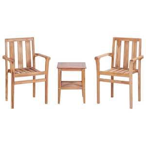 3dílný bistro set masivní teak - obrázek 2