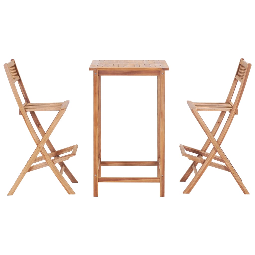 Thumbnail - vidaXL 3-tlg. Bar-Set Teak Massivholz