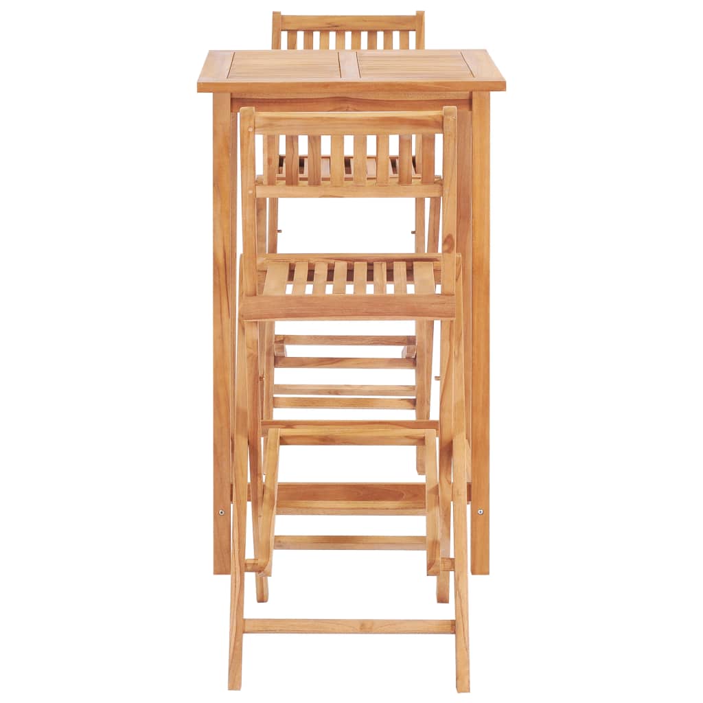 Thumbnail - vidaXL 3-tlg. Bar-Set Teak Massivholz