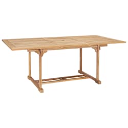vidaXL Rozkładany st&oacute;ł ogrodowy, 150-200x100x75 cm, lite drewno tekowe