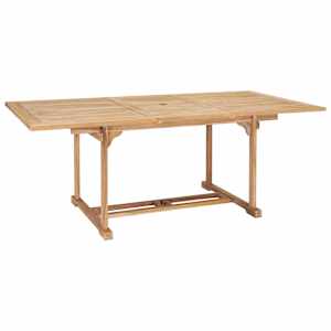 vidaXL Dining Table | Teak | Solid Teak Wood | Large | Extendable | Dining Table