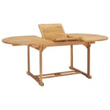 vidaXL Ausziehbarer Esstisch 150-200 x 100 x 75 cm Massivholz Teak
