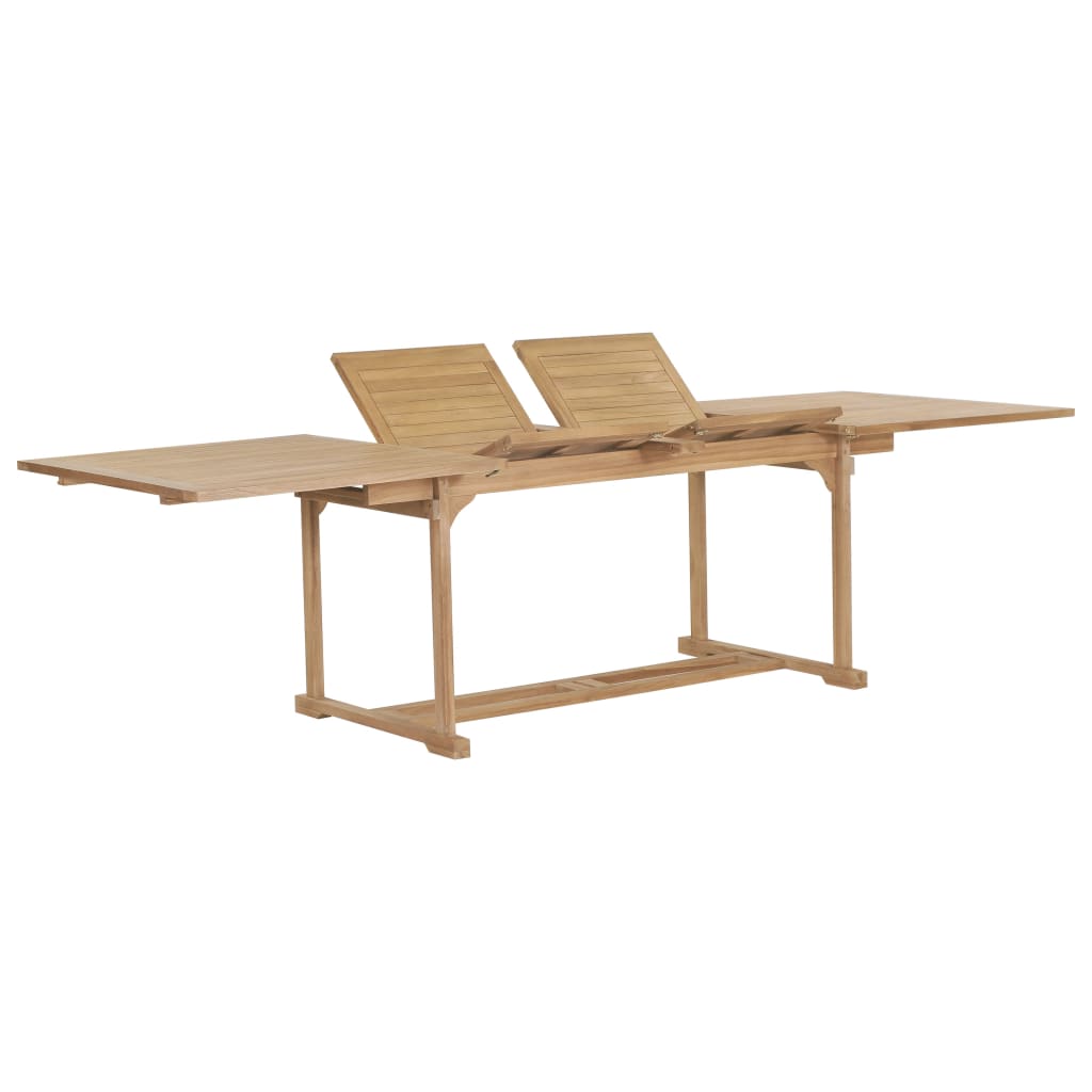 vidaXL Tr&auml;dg&aring;rdsbord utdragbart 180-280x100x75 cm massiv teak