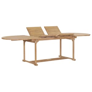 Rozkládací zahradní stůl 180–280x100x75 cm masivní teak oválný - obrázek 1
