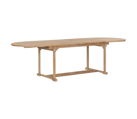 vidaXL Ausziehbarer Gartentisch 180-280x100x75 cm Massivholz Teak