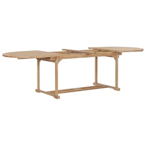 Rozkládací zahradní stůl 180–280x100x75 cm masivní teak oválný - obrázek 3
