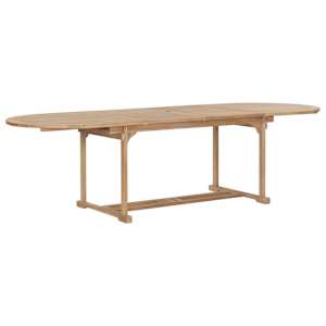 vidaXL Ausziehbarer Gartentisch 180-280x100x75 cm Massivholz Teak