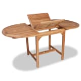 vidaXL Ausziehbarer Garten-Esstisch (110-160)x80x75 cm Teak Massiv