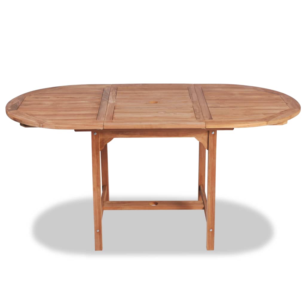 vidaXL Extending Patio Table (43.3"-63")x31.5"x29.5" Solid Teak Wood