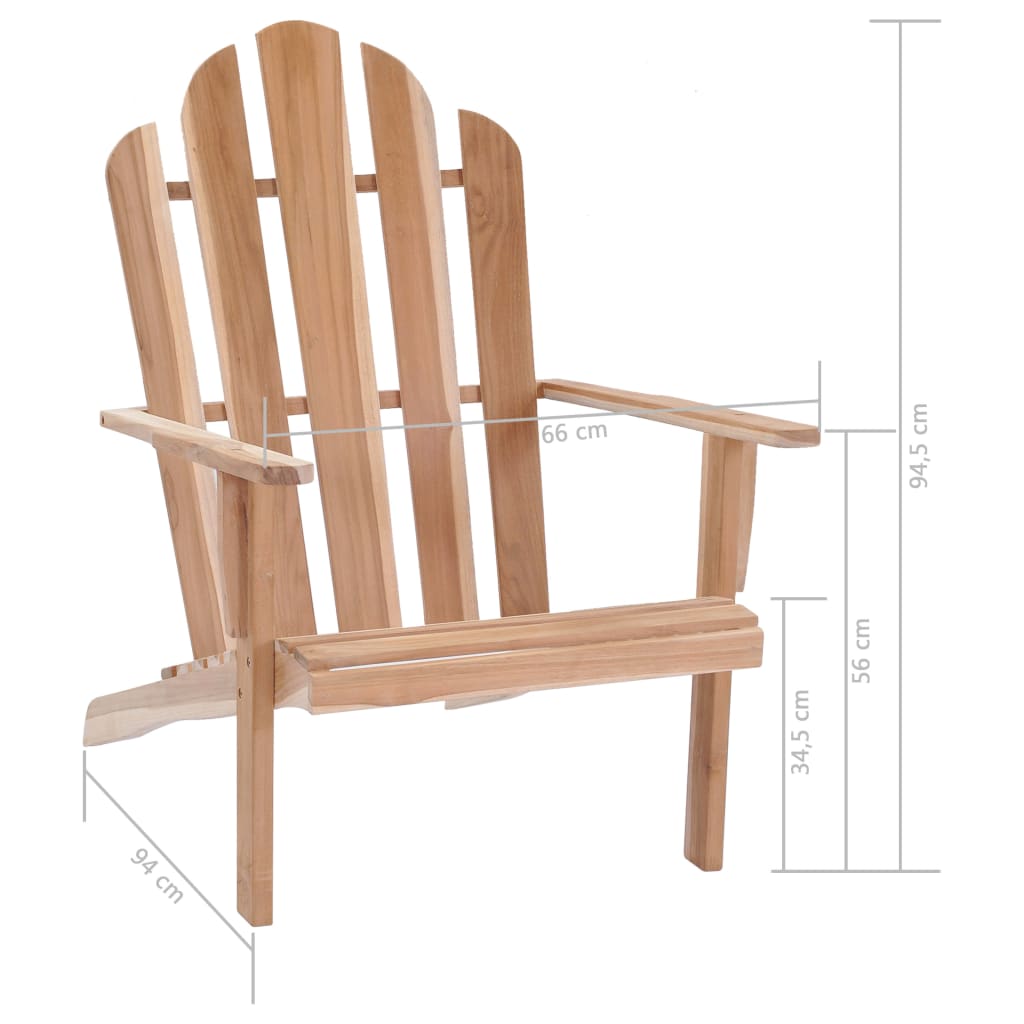 Scaun Adirondack, lemn de tec